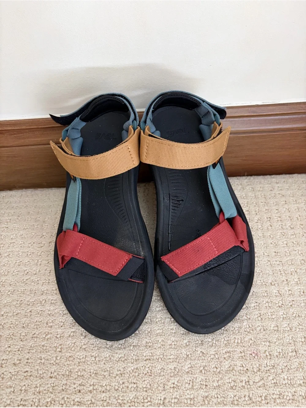 Teva Kids Multicolor Strap Sandals - Brown, Red & Teal